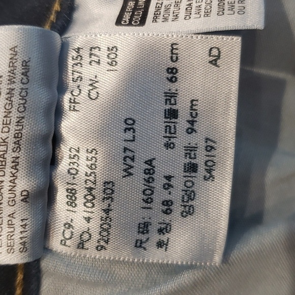 Levi Strauss Denim Skinny 711 Jeans Dark Womens Size 27/30 - Picture 10 of 13